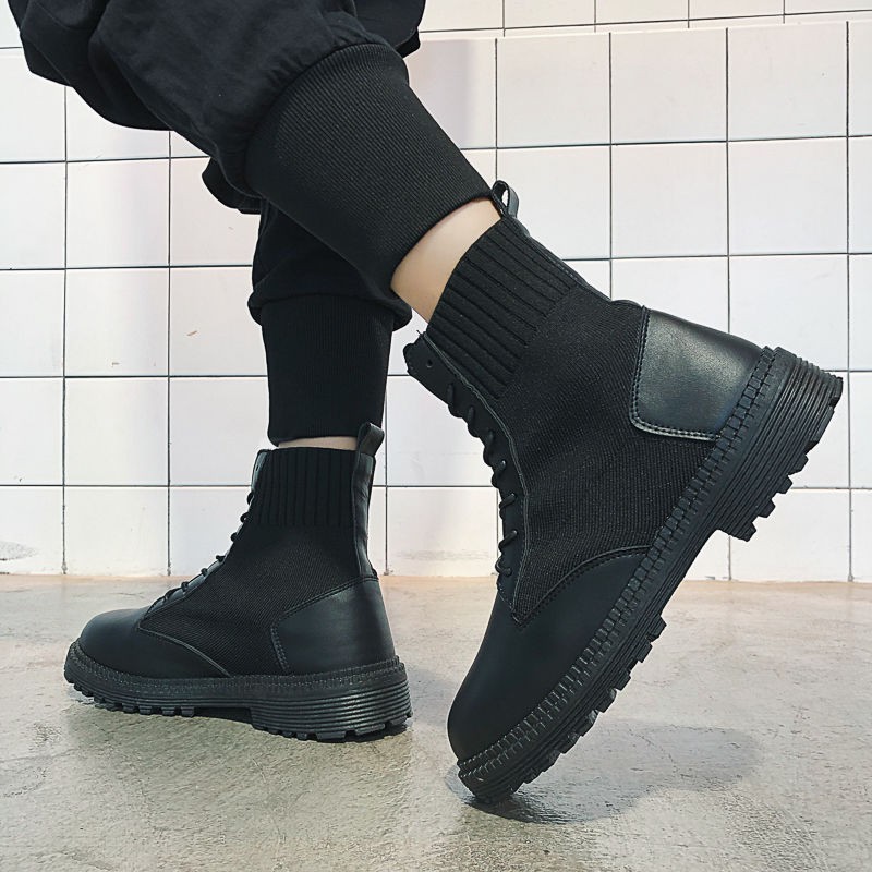 gothic black platform boots