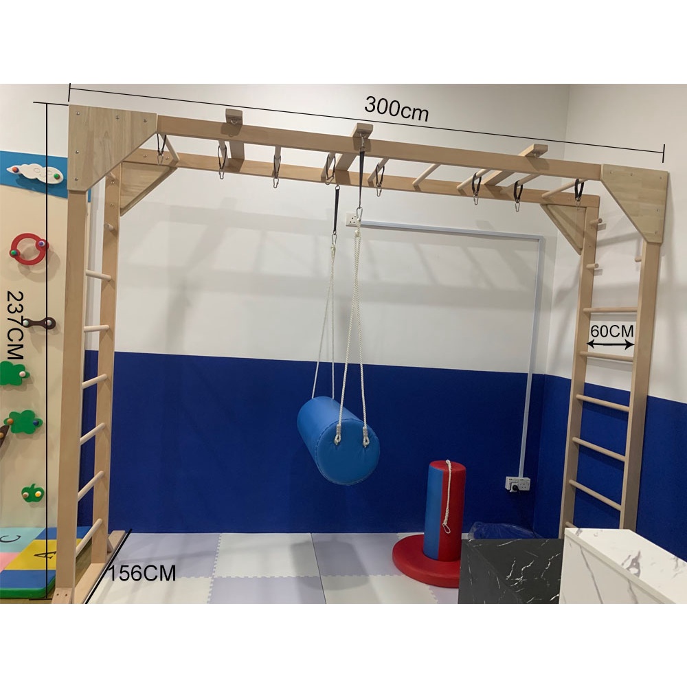 Wooden Monkey Bar Multifunctional suspensions Sensory training hanging