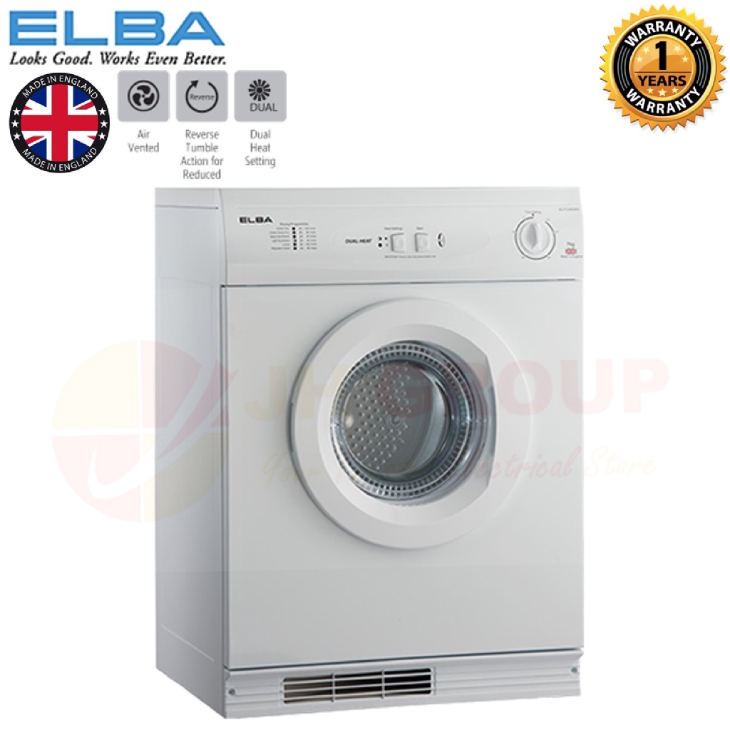  Elba  Air Vented Tumble Dryer  Clothes Dryer  7 Kg Ed F7209 