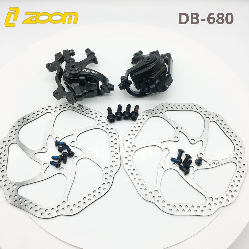 ZOOM Bicycle MTB Front//Rear Mechanical Brake Cycling Caliper Double Bike Brakes