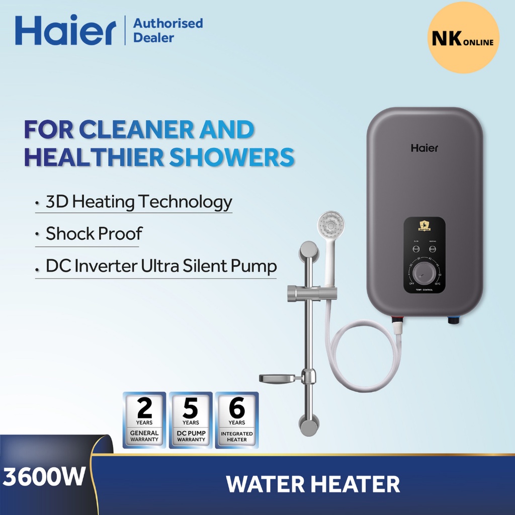 Haier Instant Water Heater Turbo Dc Pump EI36MP1 | New PGMall