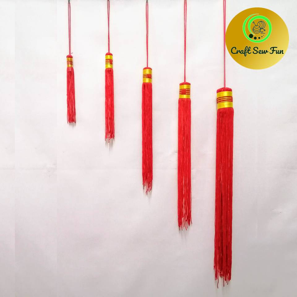 CNY Lantern Tassel -Red Color/ 新年灯笼须流苏-红色