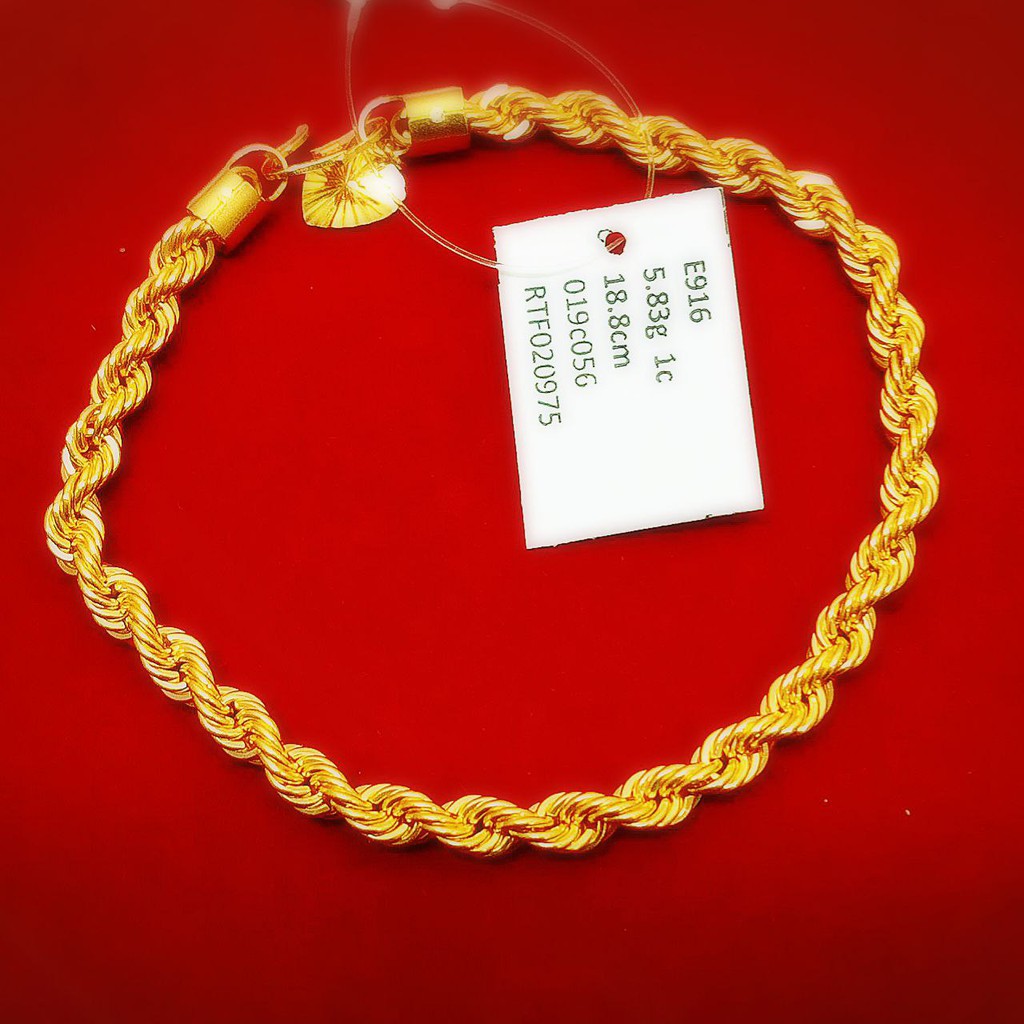 Buy Laela Rantai Tangan Pintal Bubut Hollow Emas Tulen 916 Gold Seetracker Malaysia