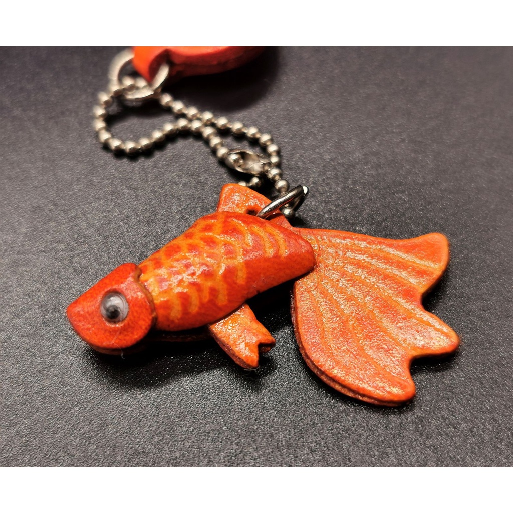 Fish Genuine Leather Hanging Strap Handmade Bag Accessories Corporate Gift Handcrafted Prosperity Gift Malaysia Souvenir