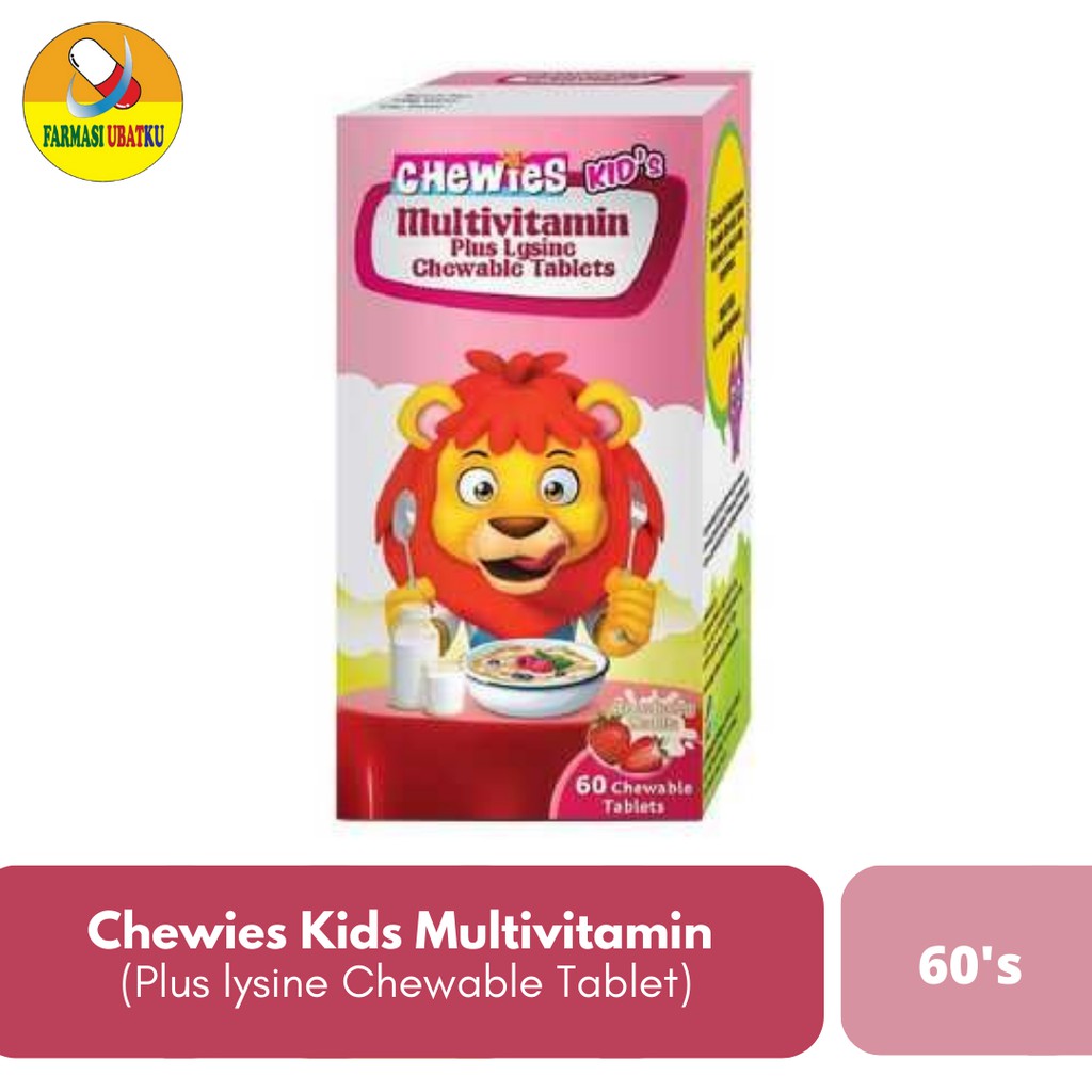 Buy New Packaging Chewies Multivitamin Plus Lysine 60 S Vitamin Untuk Kanak Kanak Yang Kurang Selera Makan Dan Lesu Seetracker Malaysia
