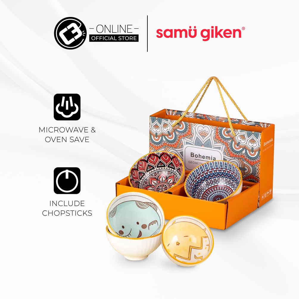 Samu Giken Bowl Set Bohemian Style Bowl Porcelain Bowl Ceramic Bowl ...