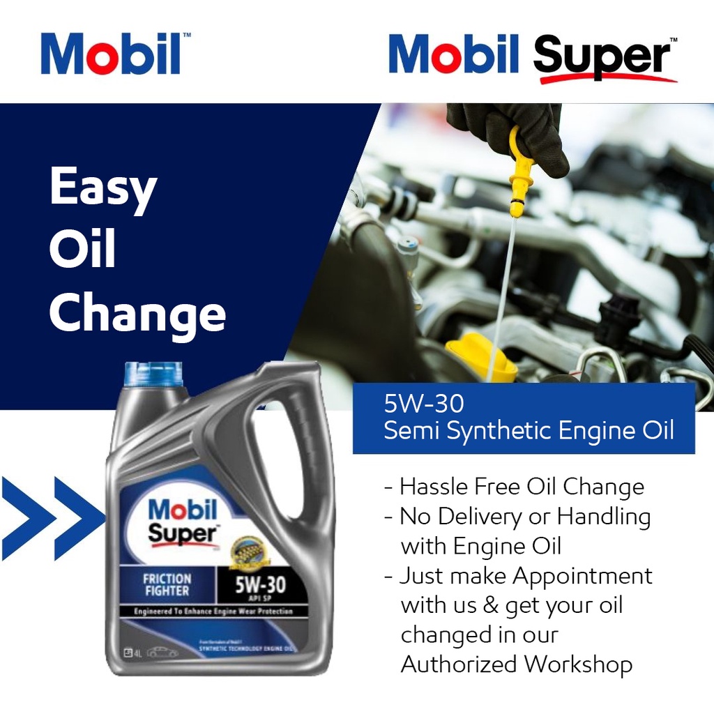 Mobil Super 2000 5W30 Friction Fighter Synthetic Technology Engine Oil