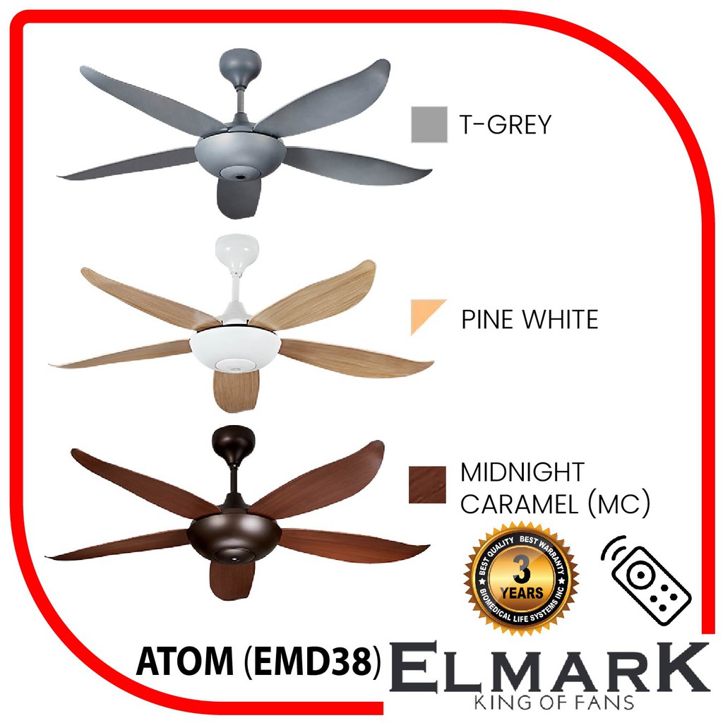 Elmark 42" Atom Mini Fan Ceiling With Remote Control 5 ...