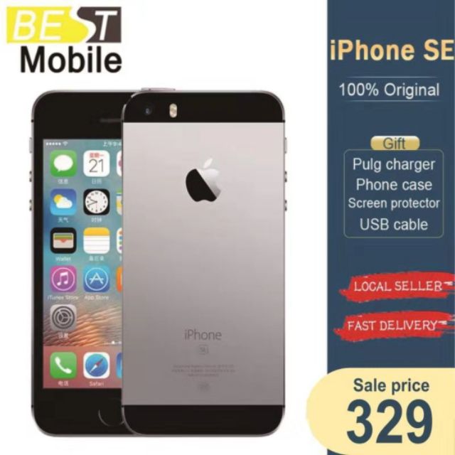 Apple Iphone Se 16gb 64gb 100 Original Seller Warranty Fullset Shopee Malaysia
