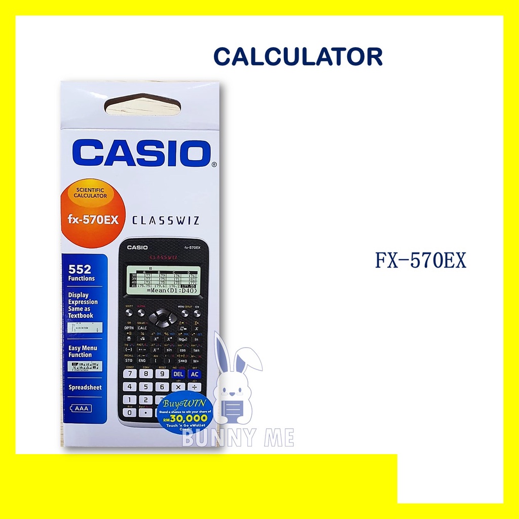 ORIGINAL CASIO SCIENTIFIC CALCULATOR CLASSWIZ FX570EX Shopee Malaysia