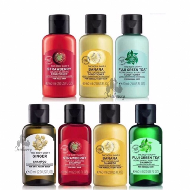 The Body Shop Shampoo Conditioner Travel Size Shopee Malaysia