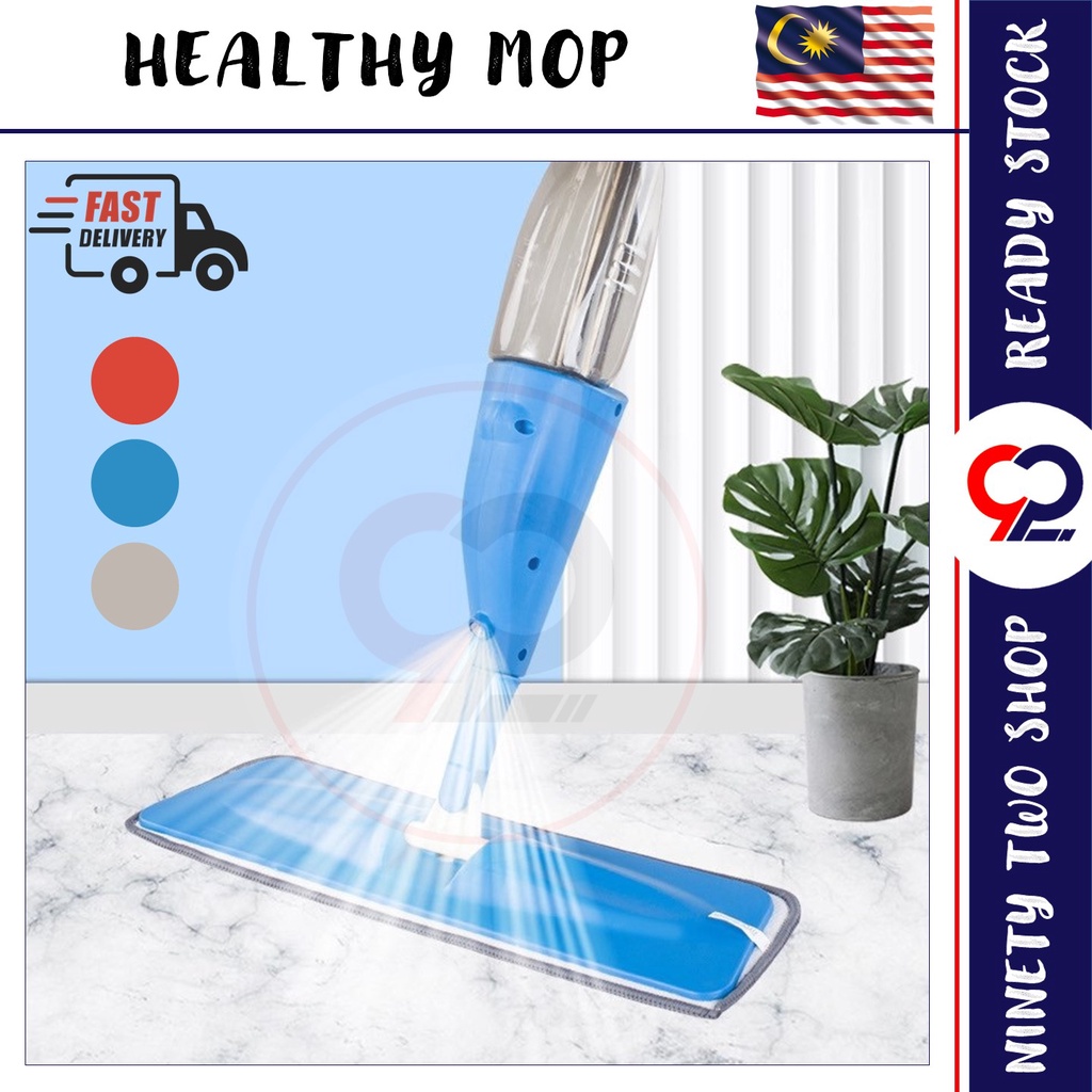 Easy Spray Mop With Microfiber Pad Washable Clean Degerming Stainless