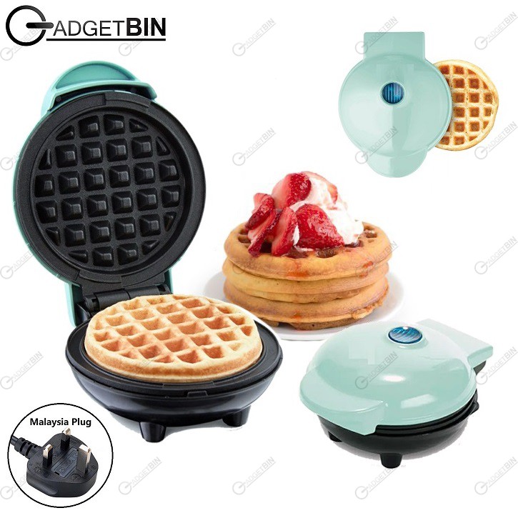 Gadgetbin Mini Waffle Maker Non Stick Waffle Machine DIY Kitchen DIY Cake Baking Breakfast Machine