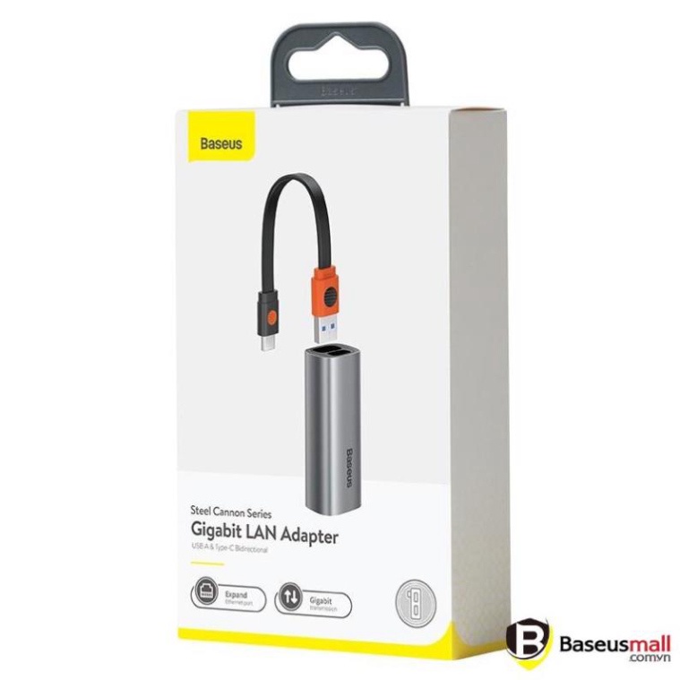 Baseus Steel Cannon Series USB Type A/Type C to LAN Adapter