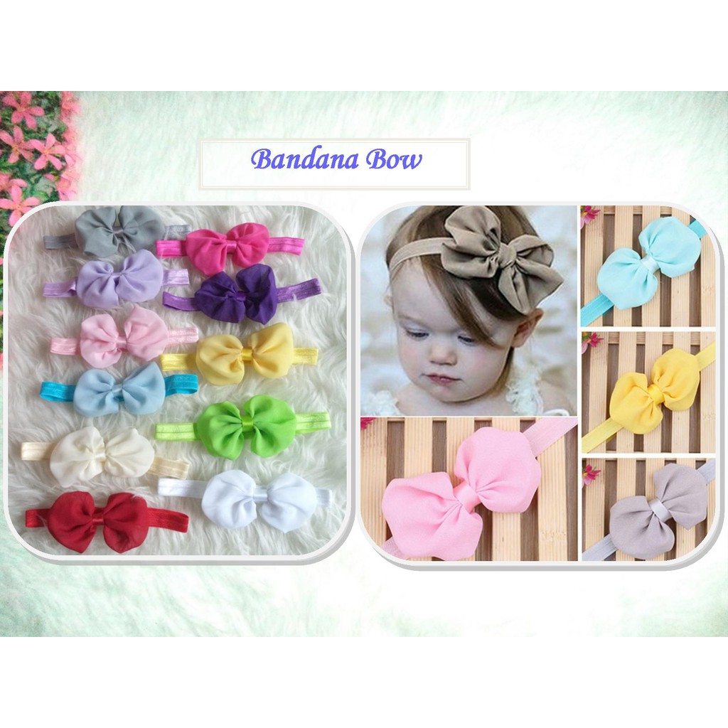 CUTE BABY BANDANA "BOW" cute girl headband ribbon hairbandBANDO