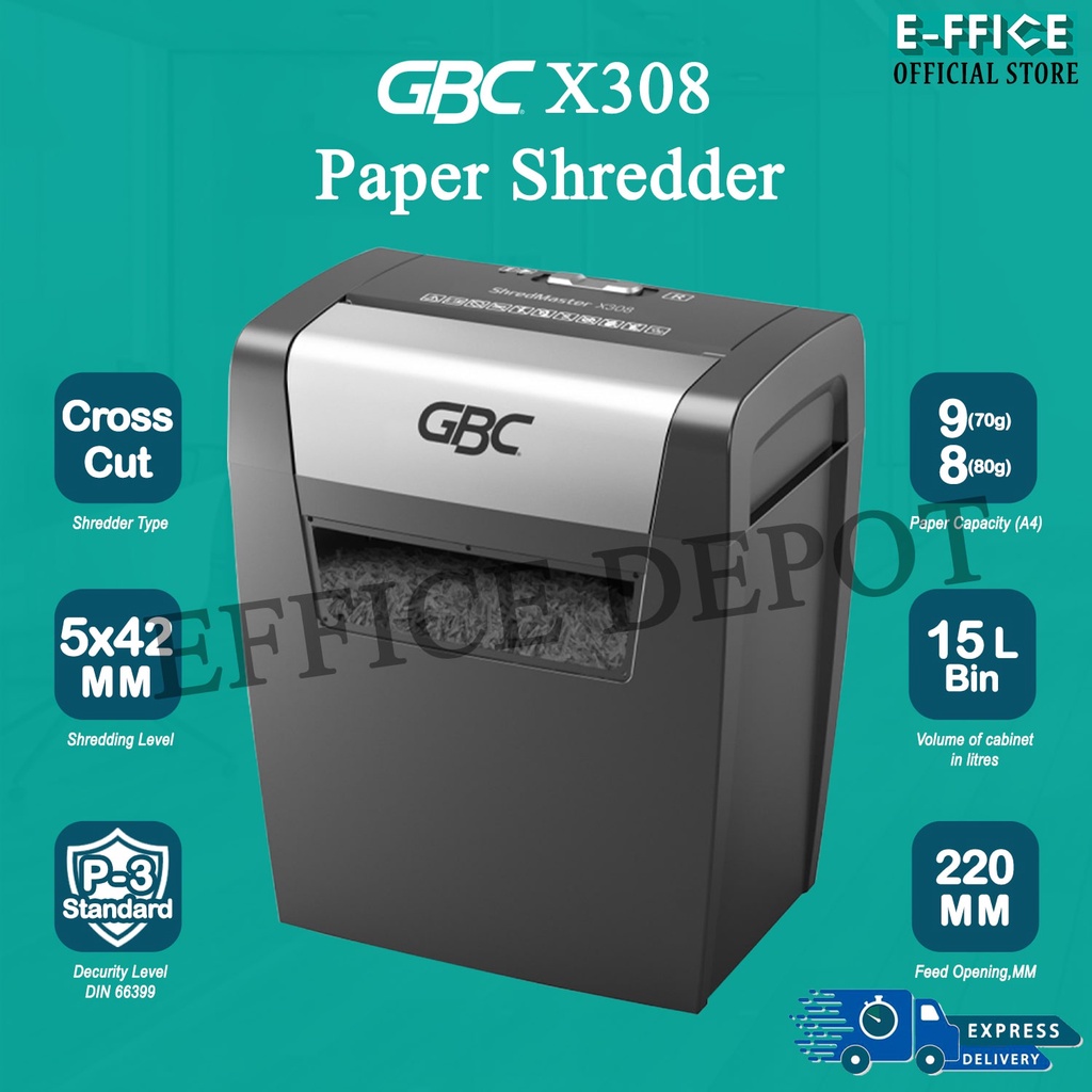 GBC X308 Paper Shredder / Sheet Shredding Machine Shopee Malaysia