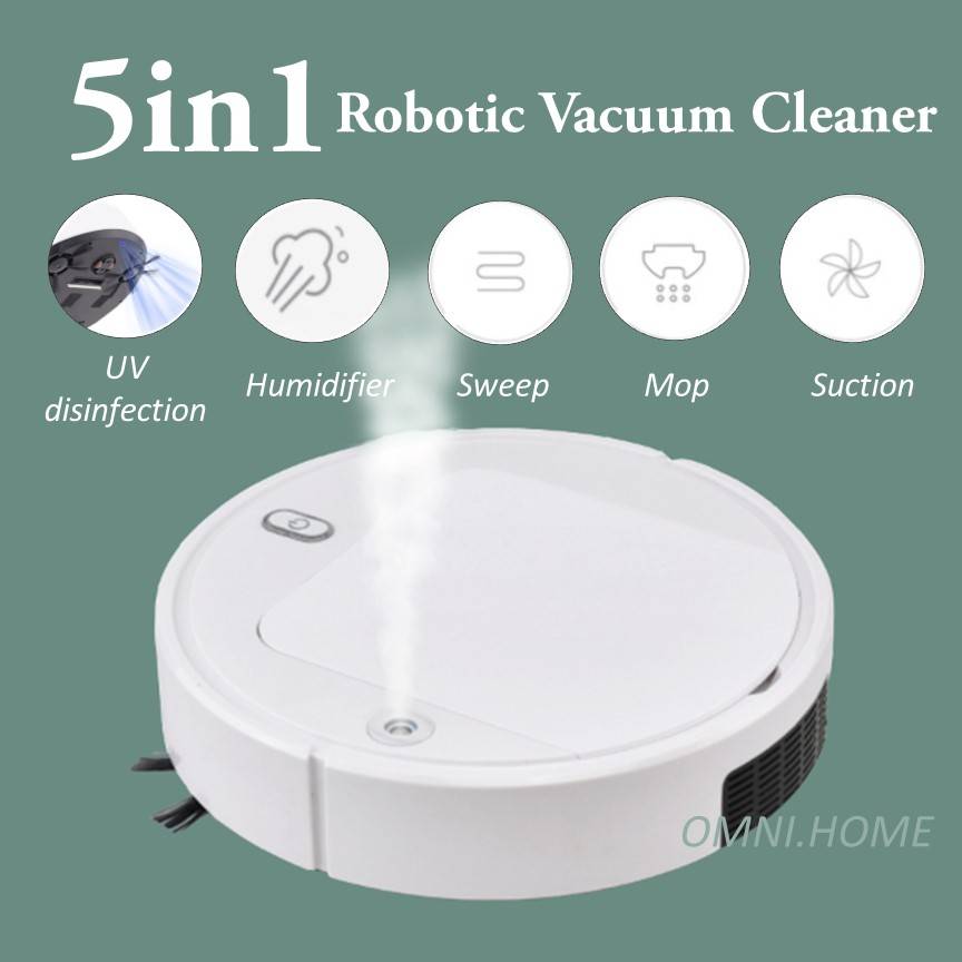 5 in 1 wireless Smart Robot Vacuum Cleaner Automatic Machine Sweep Mop UV Disinfect Humidifier