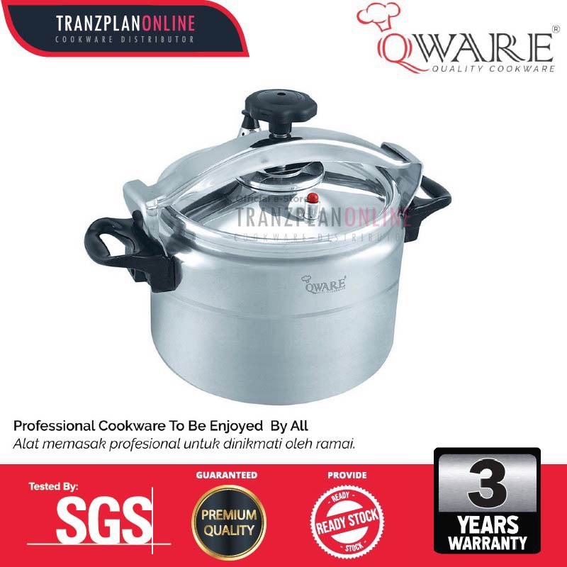 [READY STOCK] QWARE PRESSURE COOKER Aluminium Stove Top Periuk Tekanan (7L / 9L / 11L / 15L / 18L / 25L)