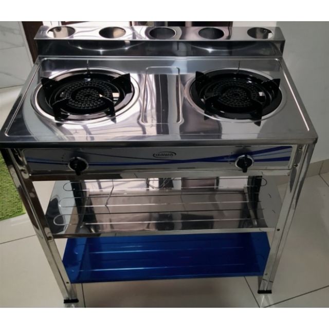 Dawa Stainless Steel Stand Type Double Burner Gas Stove Dapur Tp 235 Tp 238 Tp 150 Single Burner Shopee Malaysia