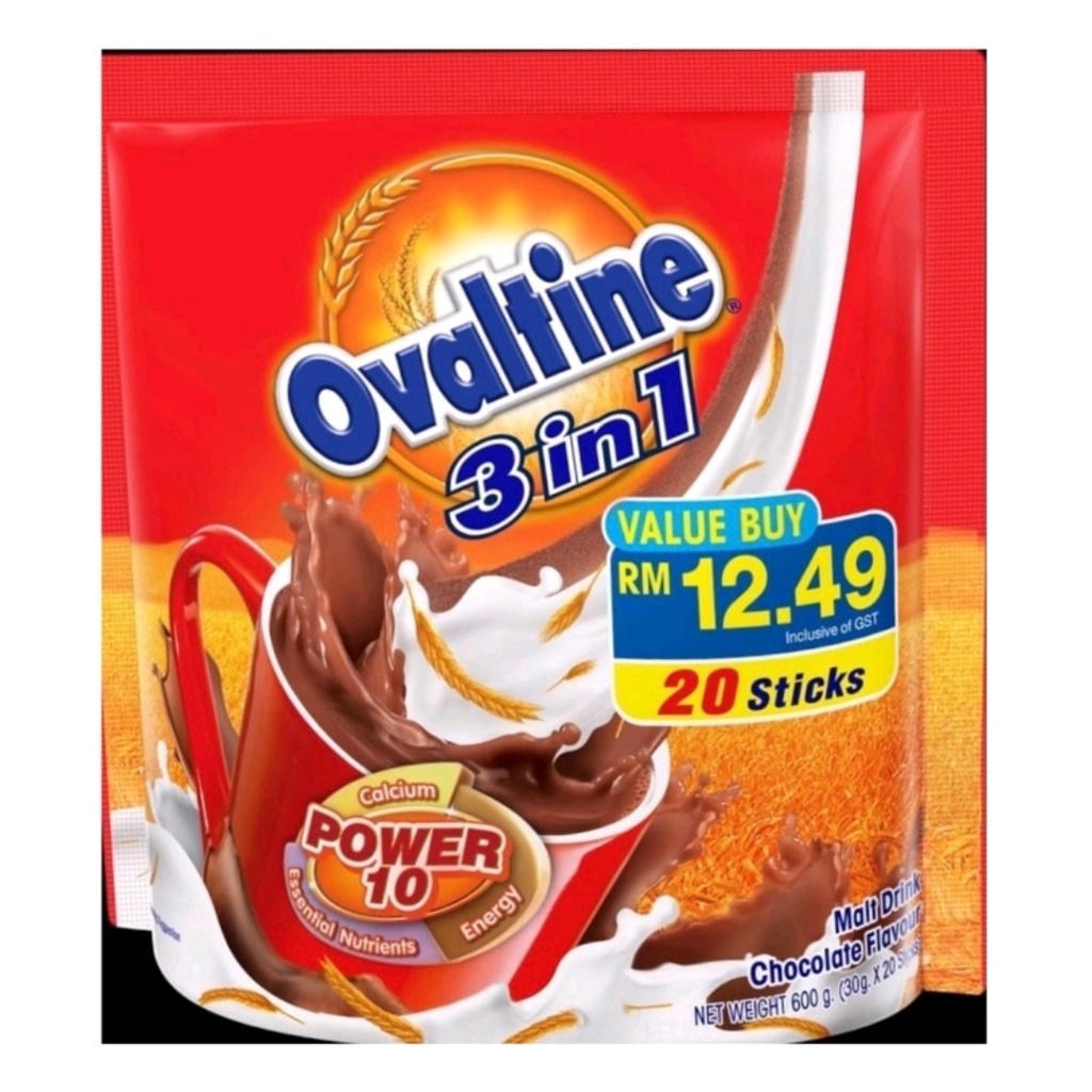 Ovaltine 3 in 1 Original Chocolate malt/ Exp2023/ Malted Milk