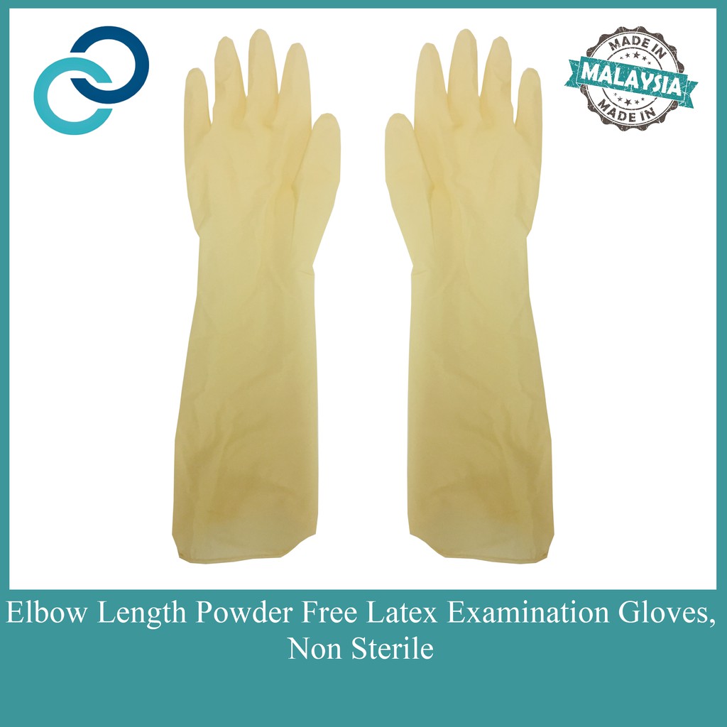 elbow rubber gloves