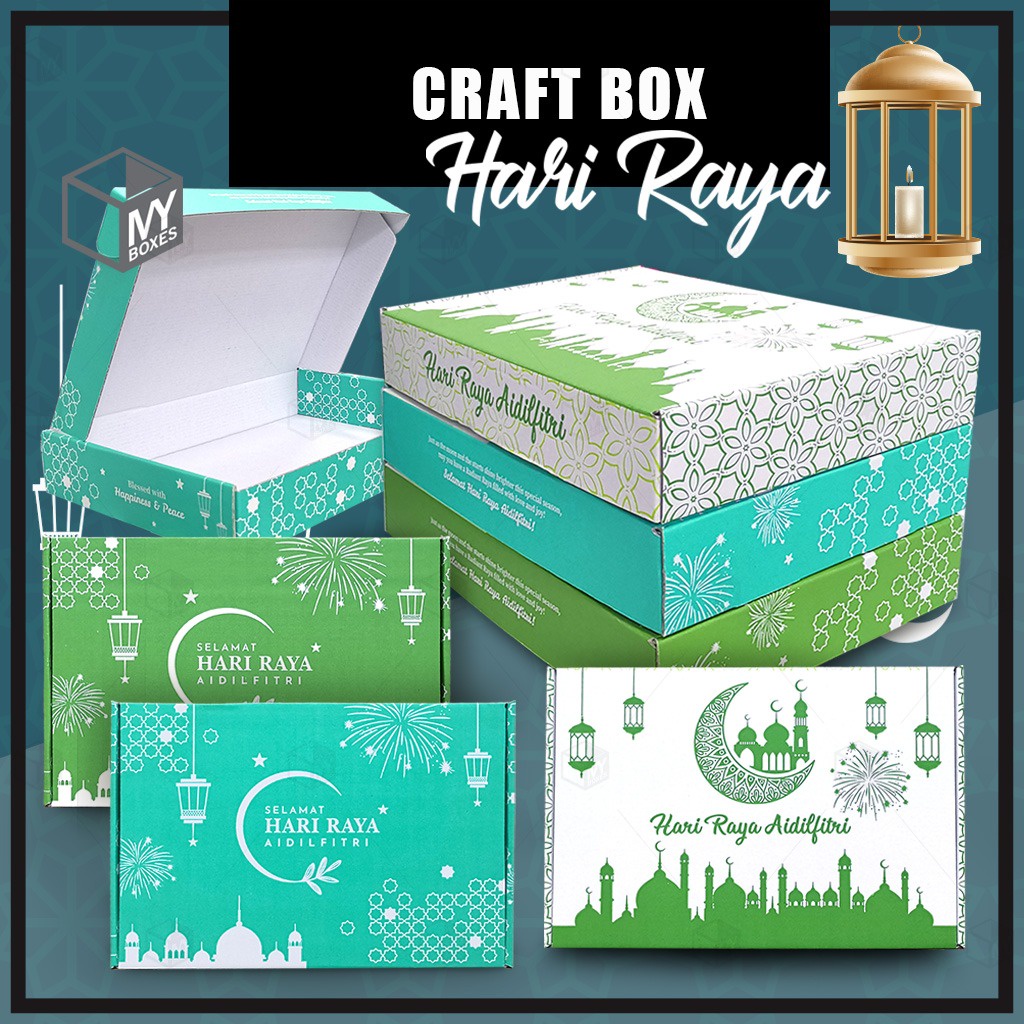 Hari Raya Colour Gift Box Craft Paper Box Pizza Box Carton Box Kotak ...