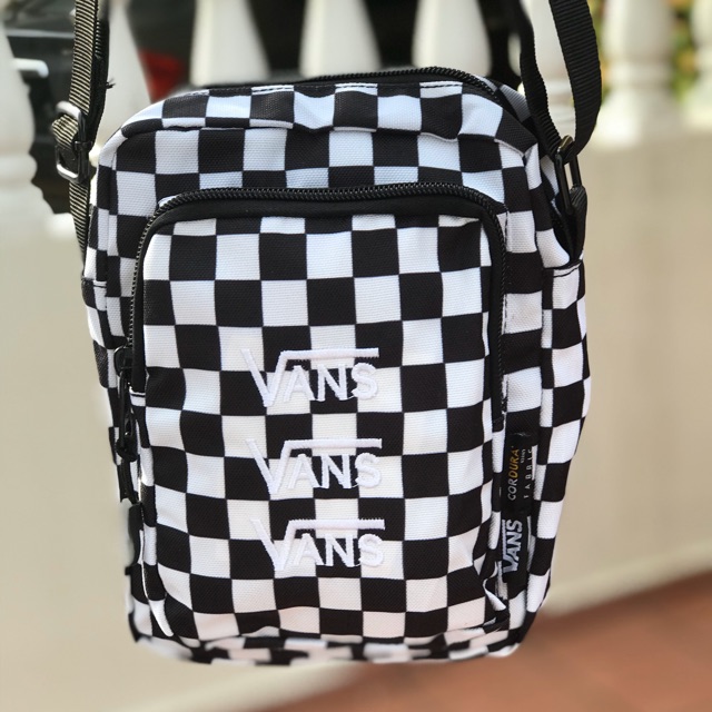 checkered sling bag