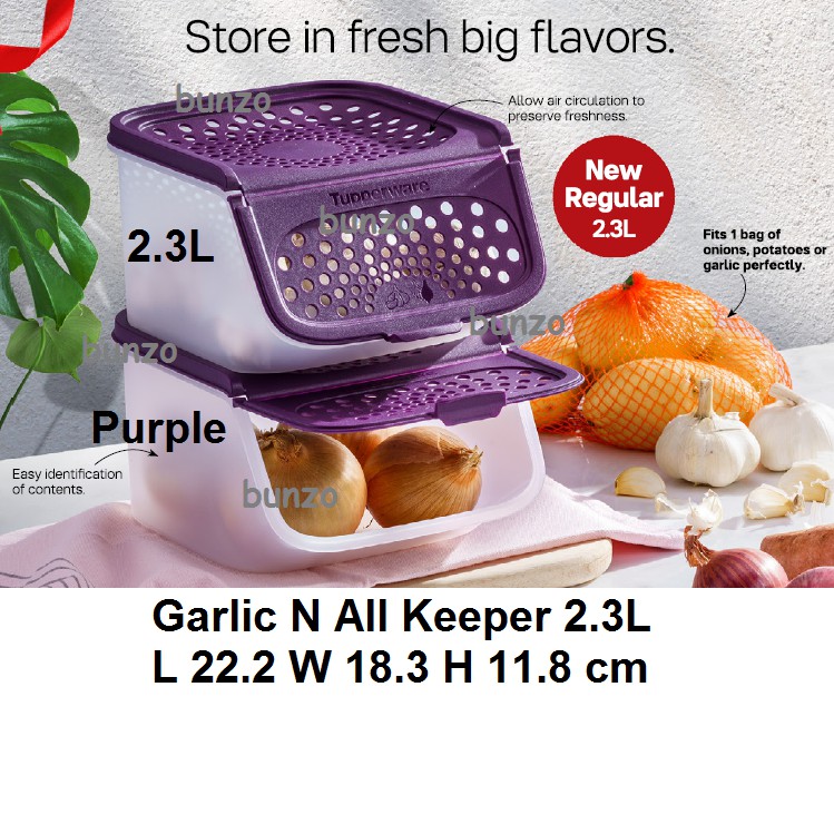 Tupperware [New Size] Garlic N All Keeper 2.3L - 1pc