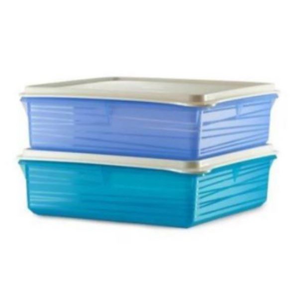 Tupperware B2b Snack Stor 2pcs blue & turqoise