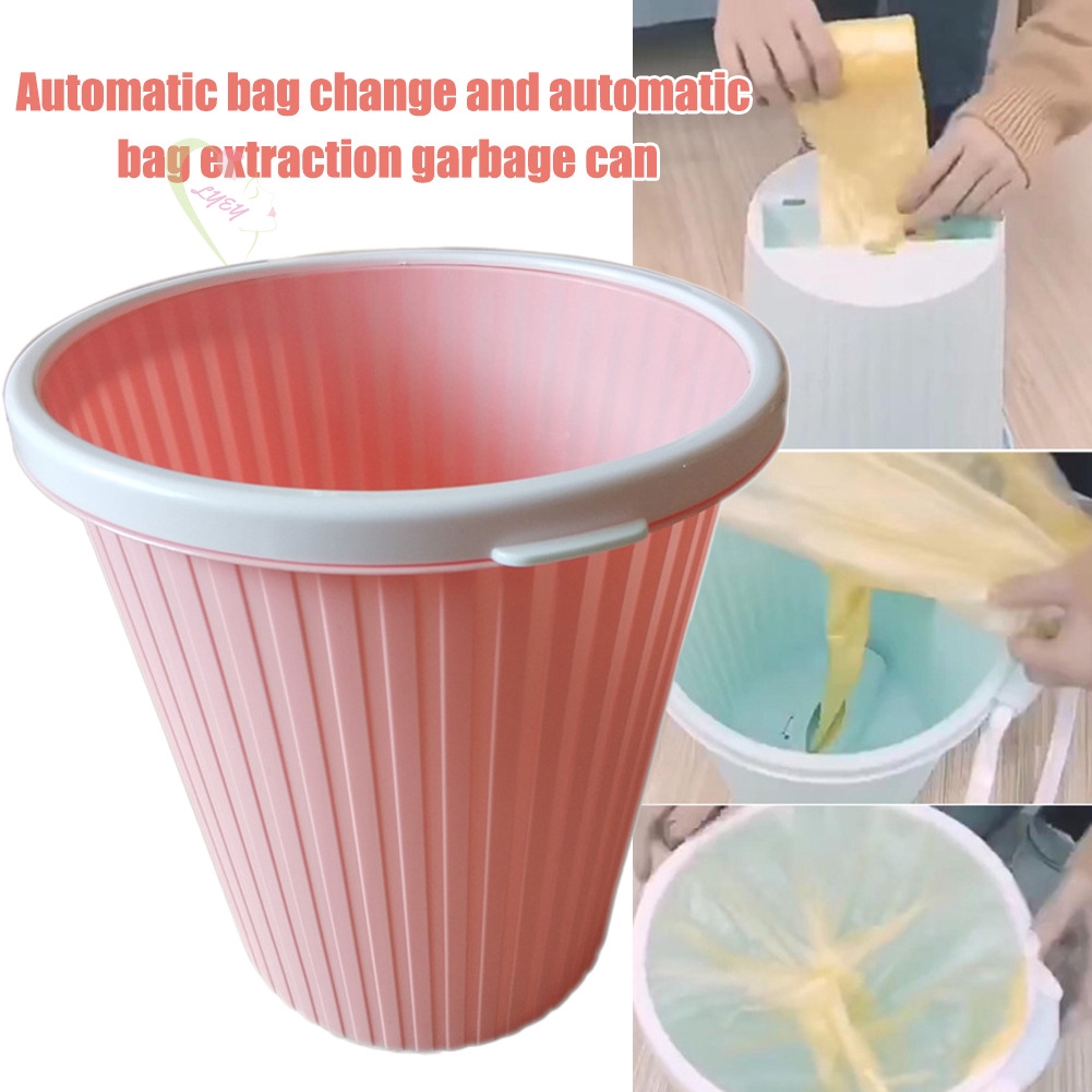 LE Home Waste Bins Plastic Trash Living Room Bedroom Trash Can with