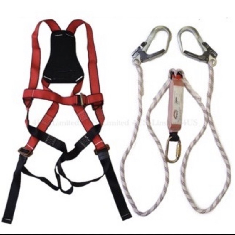 FULL BODY HARNESS & ENERGY ABSORBER &TWIN LANYARD (HTO8K&HT02