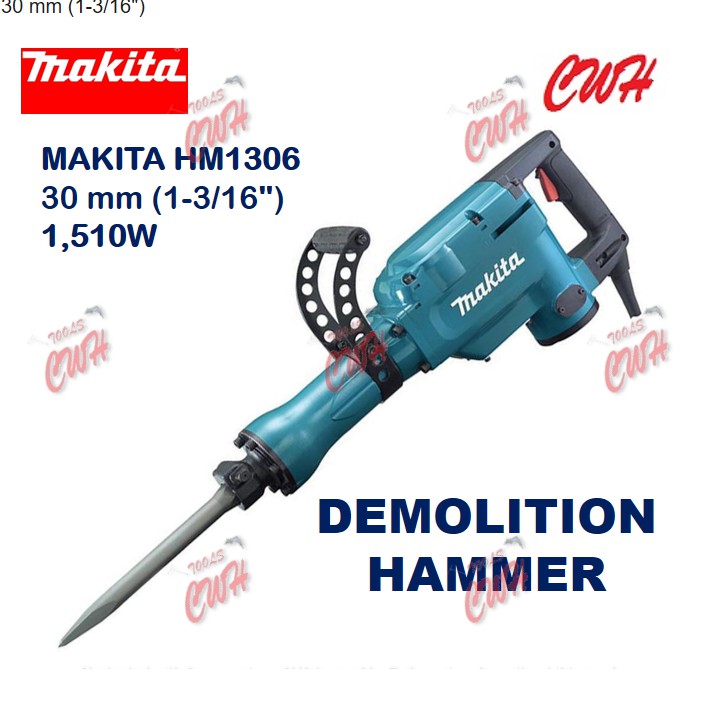MAKITA HM1306 1510W 28.8J 15KG DEMOLITION HAMMER HACKER BREAKER HM 1306