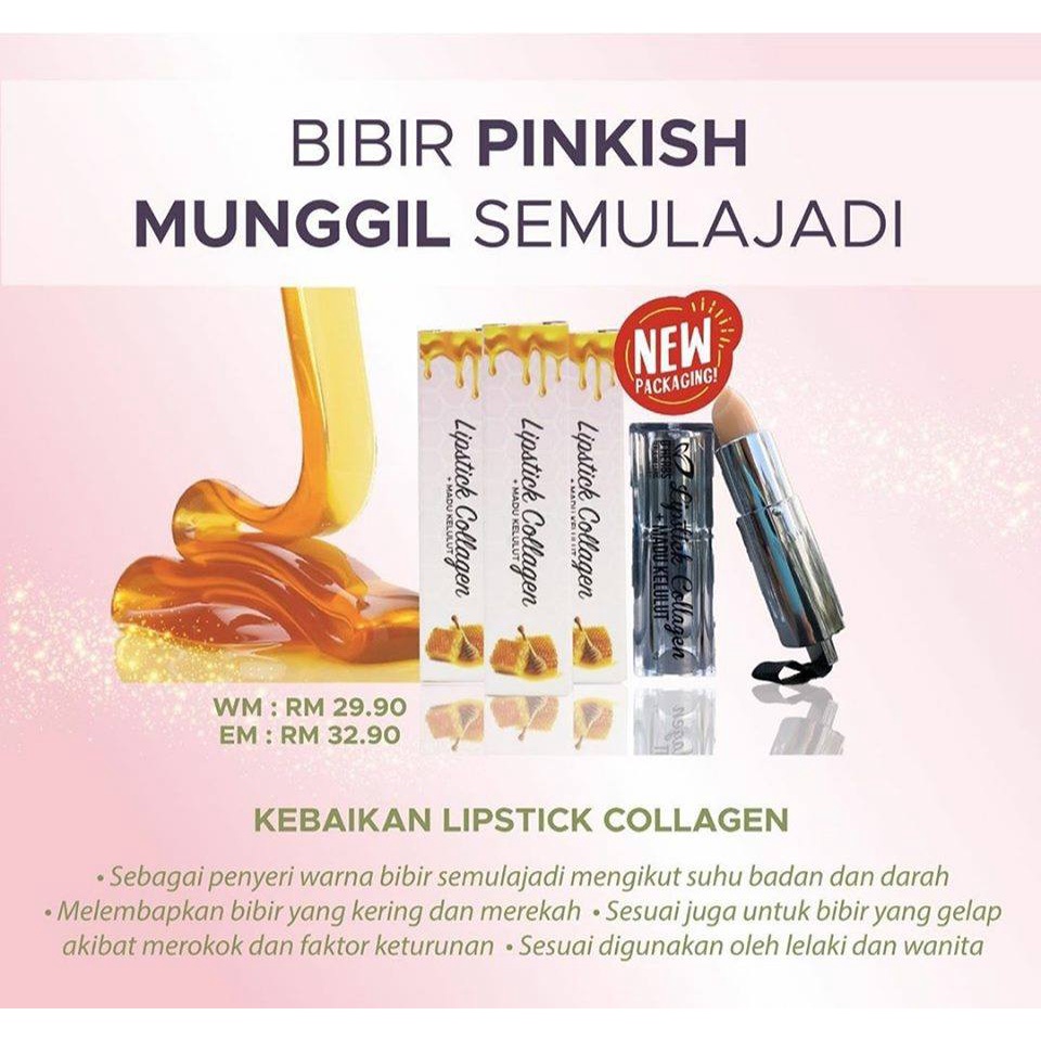 Dherbs Lipstick Collagen + Madu Kelulut (New pack / OLD PACK) / DELIMA LIP BUTTER/ ANAS LIP BUTTER BALM