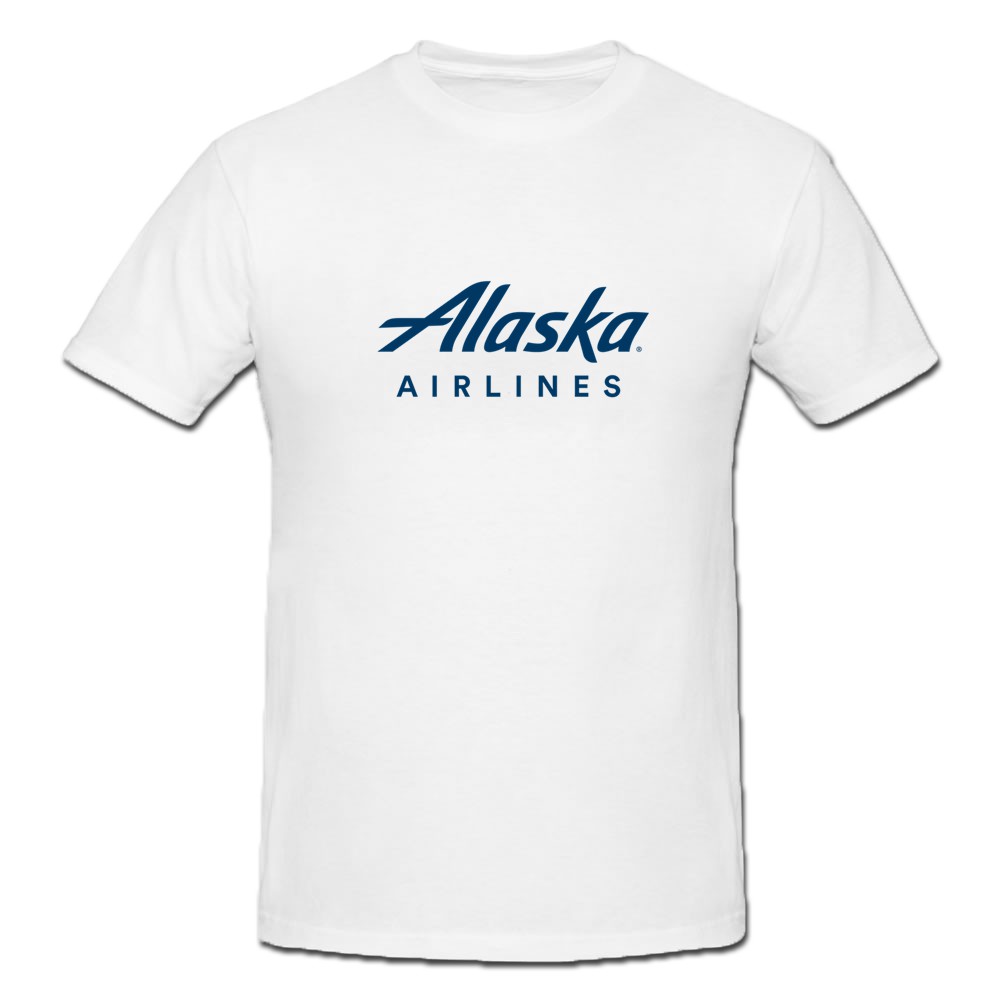 ALASKA Airlines Tshirt Unisex 100% High Quality Cotton