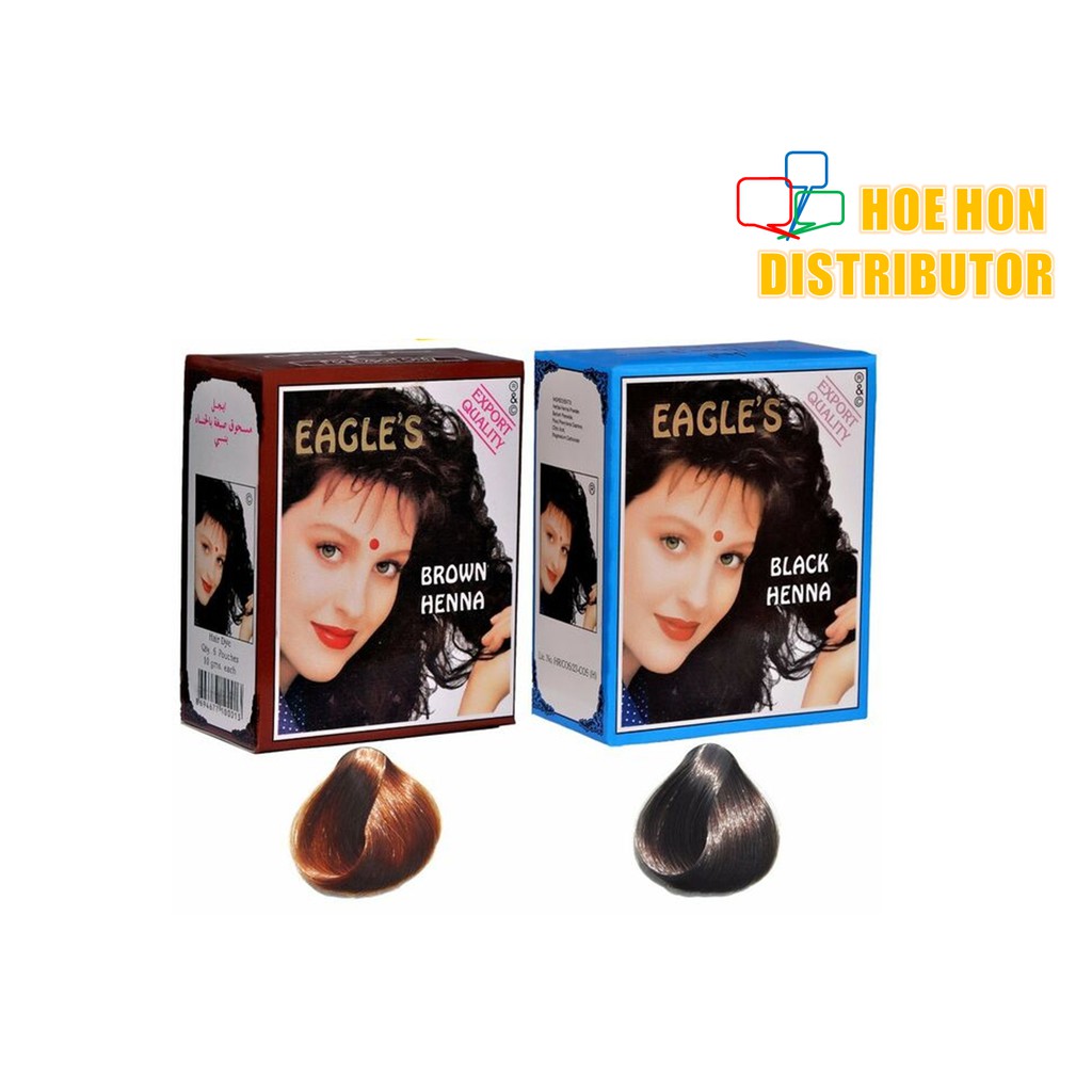 Eagle S Black Brown Henna Traditional Diy Hair Care Dye 10g Original Shopee Malaysia