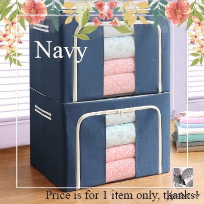 72L Oxford Foldable Extra Large Detachable Storage Box with Steel Frame ...