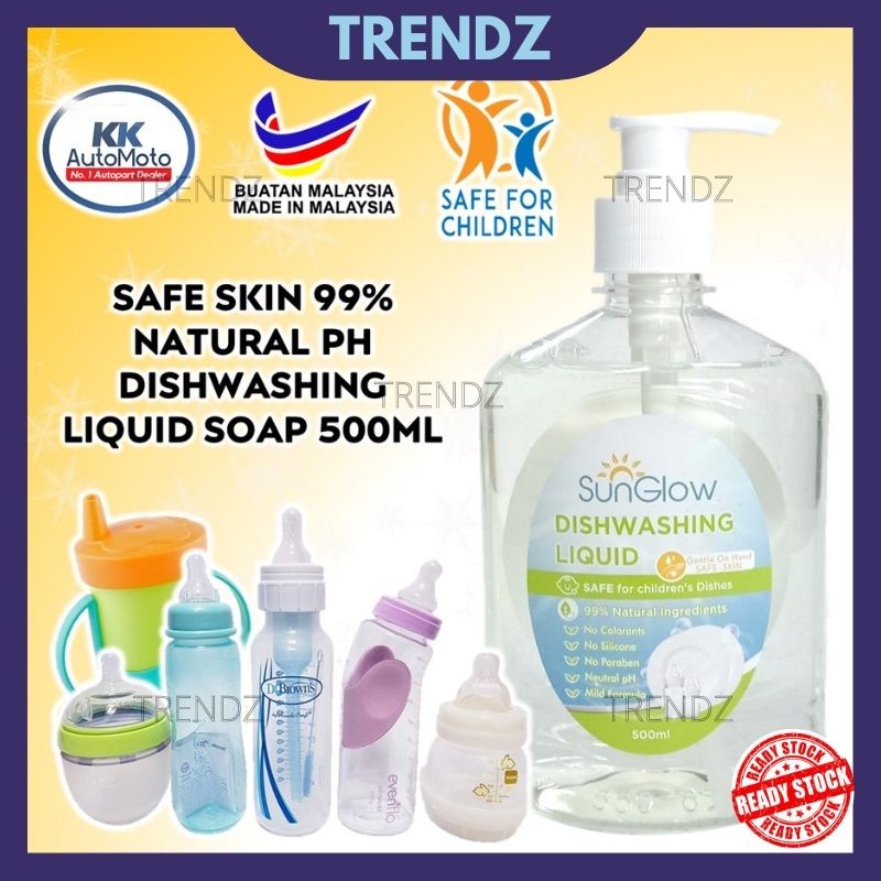 TRENDZ SunGlow Dish Wash Baby Bottle Wash Liquid Child Safe Sabun