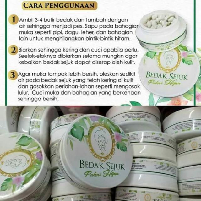 cara pakai bedak sejuk