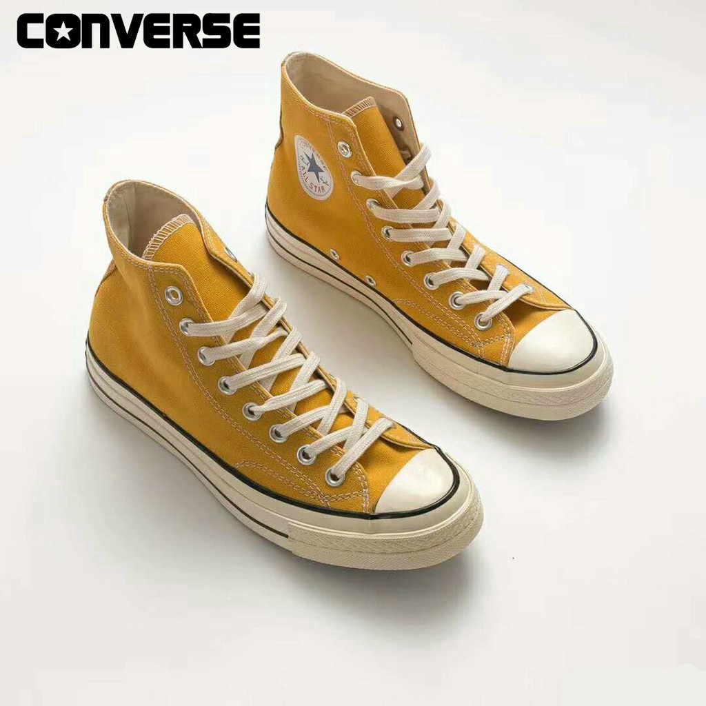 mens yellow high top converse
