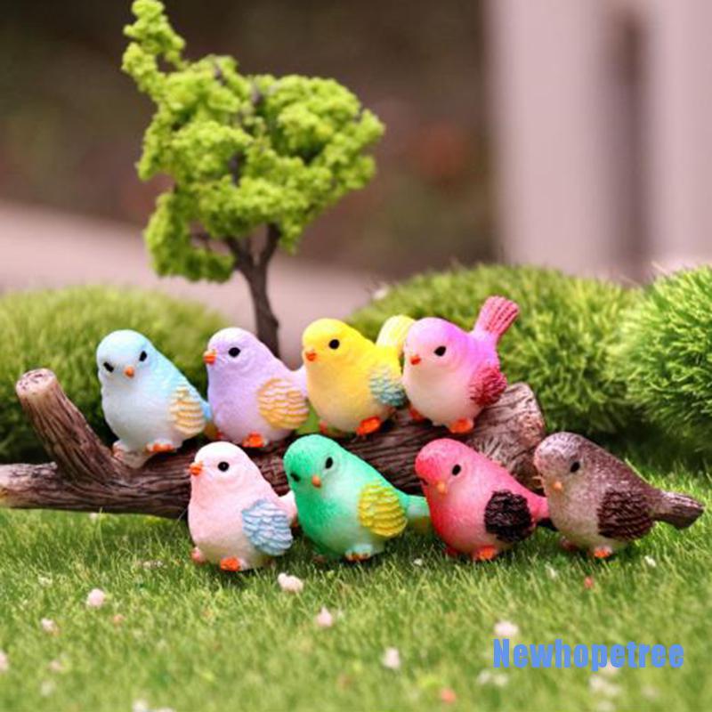 [Newhopetree] Artificial Little Bird Figurine Animal Model Home Decor Mini Garden Accessories