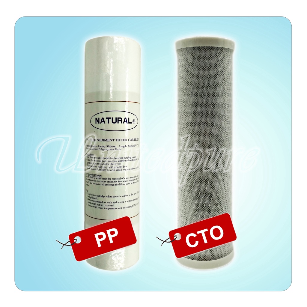 Double Water Filter System PP Filter+Carbon Filter (Replace Filter Set Only)