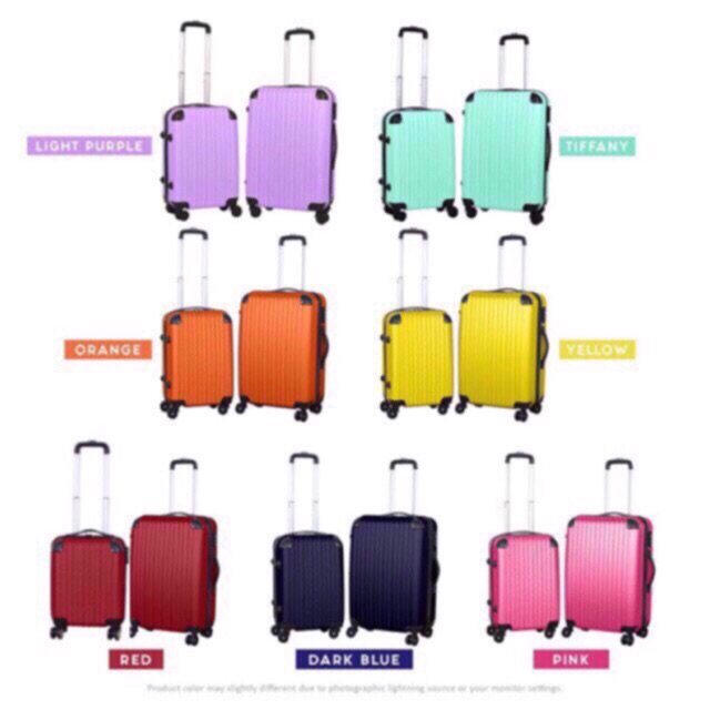 🔥travel luggage plain ABS material suitcase 20INCH or 24INCH beg bagasi ...