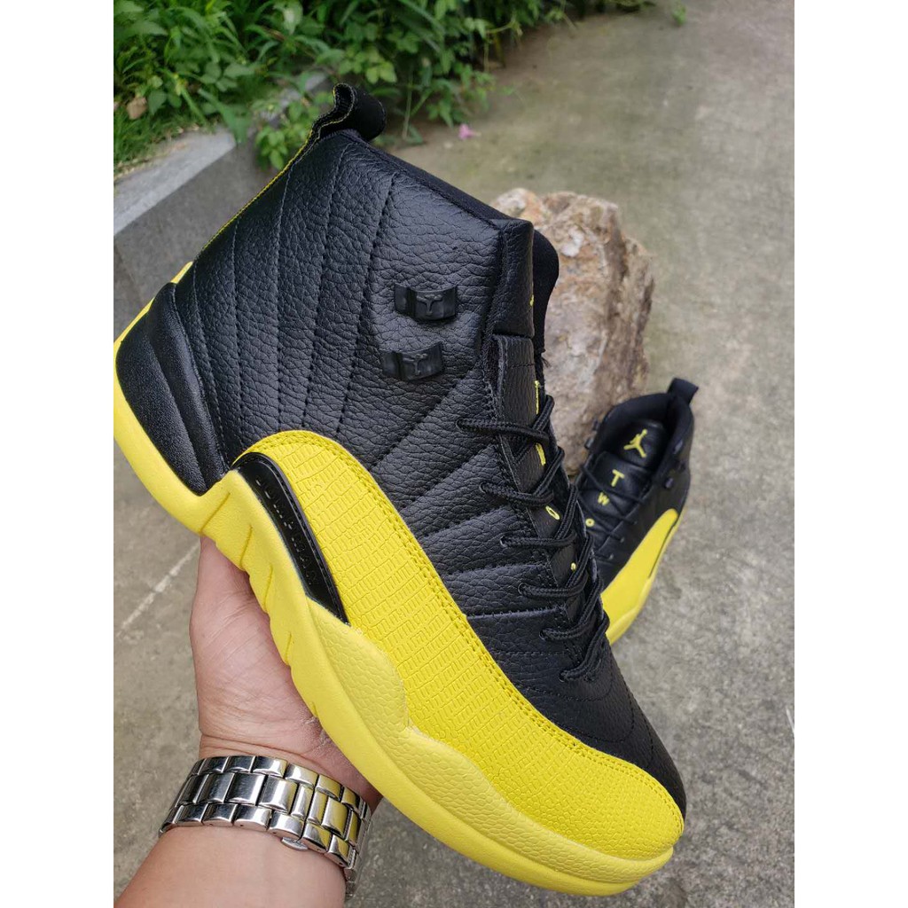 air jordan 12 yellow and black