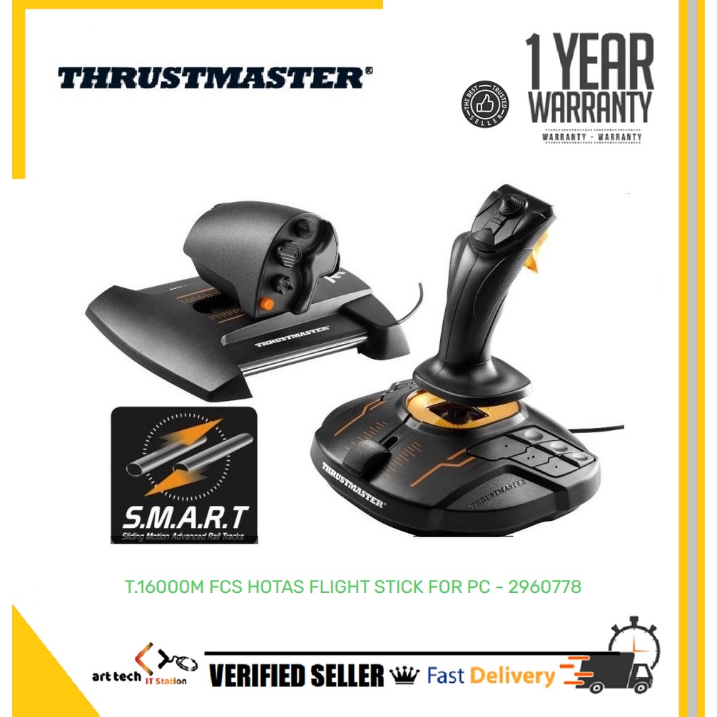 THRUSTMASTER T.16000M FCS HOTAS FLIGHT STICK FOR PC ( 2960778 ...