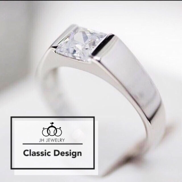 Silver 925 Couple Ring 925纯银情侣戒指 Perak 925 Cincin Couple Cincin Lelaki Cincin Perrmpuan Shopee Malaysia