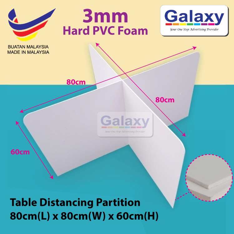 Table Partition for Social Distancing Divider, Penghalang Jarak Sosial