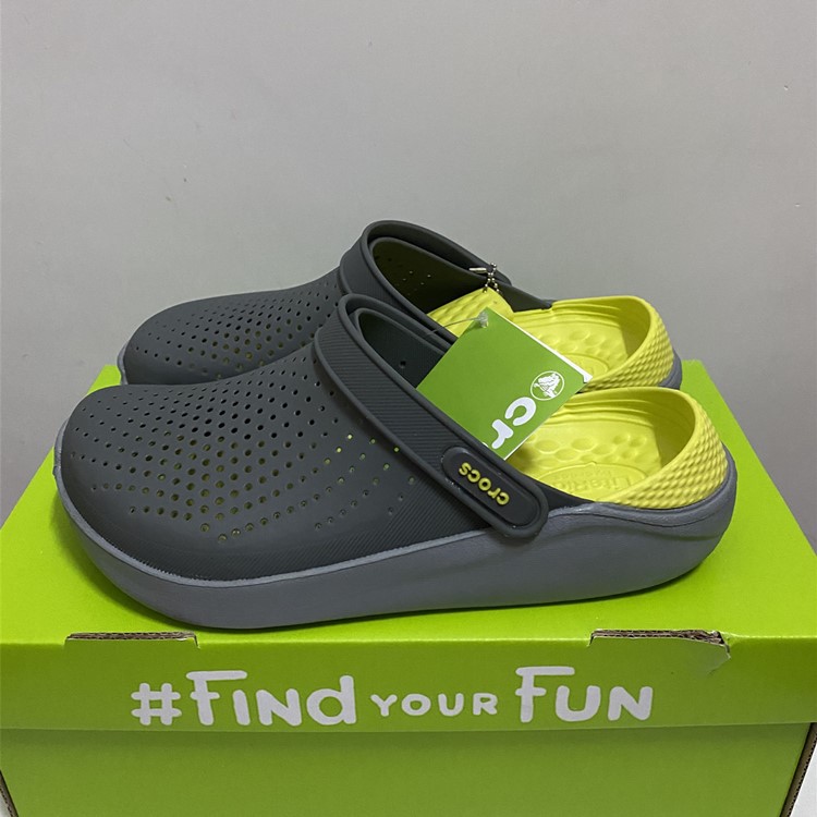 grey literide crocs