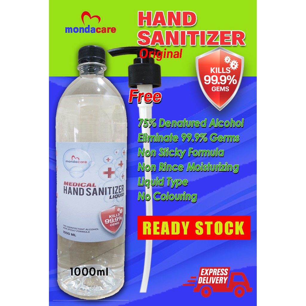 HAND SANITIZER 75 ALCOHOL 1Litre (REFILL) Shopee Malaysia