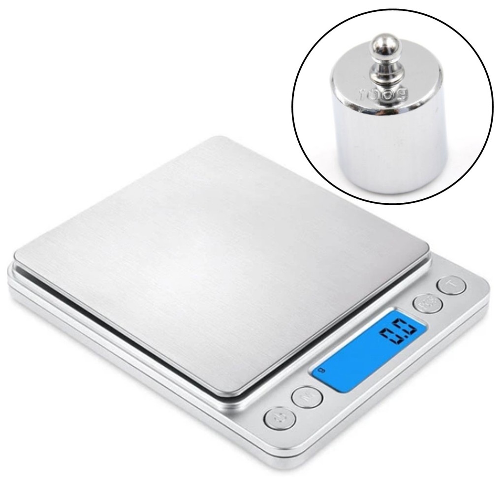 200g Capacity - 0.01g Accuracy Black with Back-Lit LCD Screen & Tare Function Digital Pocket Scale Akale 