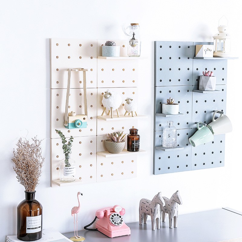Wall Shelf Pegboard Organizer, Wall Shelves Without Nails